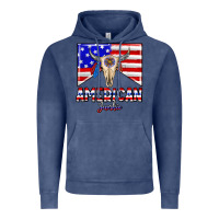 Vintage Denim American junkie Vintage Hoodie - CowhideDigitalArt