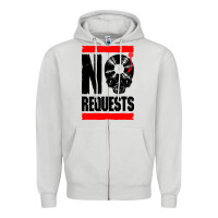 Dove Grey no requests dj turntable vinyl record Zipper Hoodie - linhVisuals