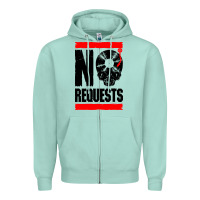 Seafoam no requests dj turntable vinyl record Zipper Hoodie - linhVisuals