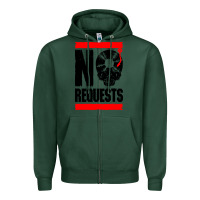 Sports Green no requests dj turntable vinyl record Zipper Hoodie - linhVisuals