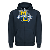 Navy marquette Zipper Hoodie - linhVisuals
