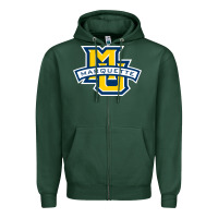 Sports Green marquette Zipper Hoodie - linhVisuals