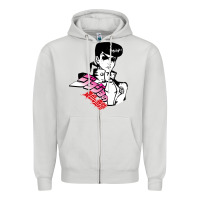 Dove Grey josuke very bizarre Zipper Hoodie - linhVisuals