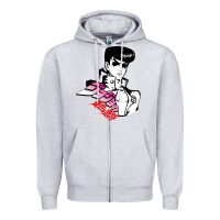 Heather Grey josuke very bizarre Zipper Hoodie - linhVisuals