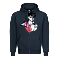 Navy josuke very bizarre Zipper Hoodie - linhVisuals