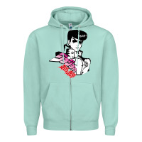Seafoam josuke very bizarre Zipper Hoodie - linhVisuals