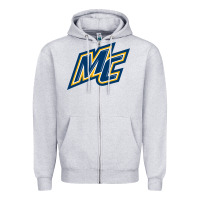 Heather Grey merrimack warriors Zipper Hoodie - linhVisuals