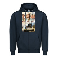 Navy heartland for men and women Zipper Hoodie - linhVisuals