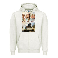 Oatmeal Heather heartland for men and women Zipper Hoodie - linhVisuals