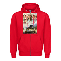 Red heartland for men and women Zipper Hoodie - linhVisuals