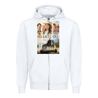 White heartland for men and women Zipper Hoodie - linhVisuals