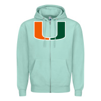 Seafoam miami hurric Zipper Hoodie - linhVisuals