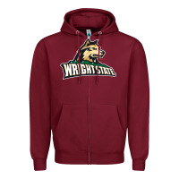 Burgundy wright state Zipper Hoodie - linhVisuals