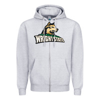 Heather Grey wright state Zipper Hoodie - linhVisuals