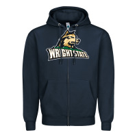 Navy wright state Zipper Hoodie - linhVisuals