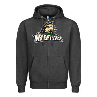 Charcoal Heather wright state Zipper Hoodie - linhVisuals