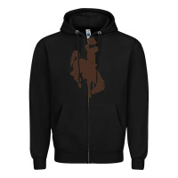 Black wyoming athletics Zipper Hoodie - linhVisuals