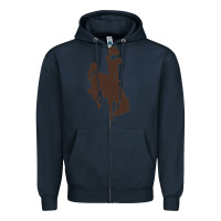 Navy wyoming athletics Zipper Hoodie - linhVisuals