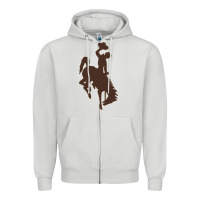 Dove Grey wyoming athletics Zipper Hoodie - linhVisuals