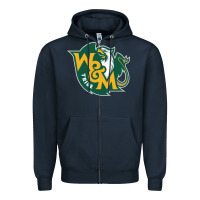 Navy william and mary Zipper Hoodie - linhVisuals