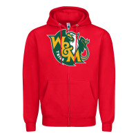 Red william and mary Zipper Hoodie - linhVisuals