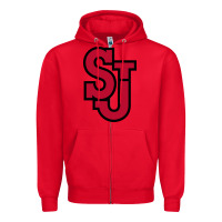 Red st. john's red Zipper Hoodie - linhVisuals