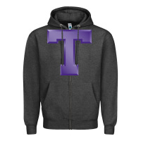 Charcoal Heather tarleton state athletics Zipper Hoodie - linhVisuals