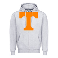 Heather Grey tennessee volunteers Zipper Hoodie - linhVisuals