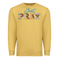 Antique Gold Just Pray Premium Sweatshirt - JahusDesignShop