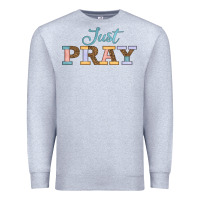 Heather Grey Just Pray Premium Sweatshirt - JahusDesignShop