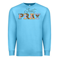 Ocean Blue Just Pray Premium Sweatshirt - JahusDesignShop