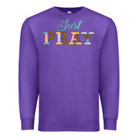 Purple Just Pray Premium Sweatshirt - JahusDesignShop