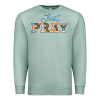 Seafoam Just Pray Premium Sweatshirt - JahusDesignShop