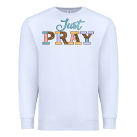 White Just Pray Premium Sweatshirt - JahusDesignShop