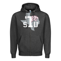 Charcoal Heather texas southern Zipper Hoodie - linhVisuals