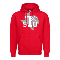 Red texas southern Zipper Hoodie - linhVisuals