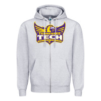 Heather Grey tennessee tech Zipper Hoodie - linhVisuals