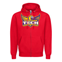 Red tennessee tech Zipper Hoodie - linhVisuals