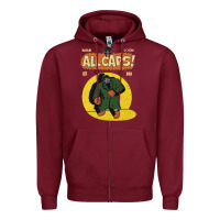 Burgundy madlib doom hip hop Zipper Hoodie - linhVisuals