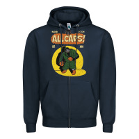 Navy madlib doom hip hop Zipper Hoodie - linhVisuals