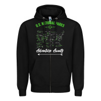 Black national parks adventure lover camping hiking camper fan t shirt Zipper Hoodie - linhVisuals