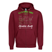 Burgundy national parks adventure lover camping hiking camper fan t shirt Zipper Hoodie - linhVisuals