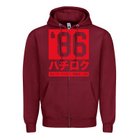 Burgundy 86 drift hachi roku japan red edition pullover hoodie Zipper Hoodie - linhVisuals