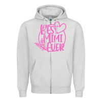 Dove Grey best mimi ever Zipper Hoodie - linhVisuals