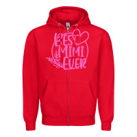 Red best mimi ever Zipper Hoodie - linhVisuals