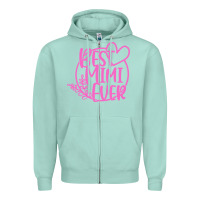Seafoam best mimi ever Zipper Hoodie - linhVisuals