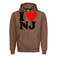 Chestnut i love nj Zipper Hoodie - linhVisuals