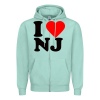 Seafoam i love nj Zipper Hoodie - linhVisuals