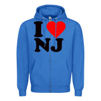True Royal i love nj Zipper Hoodie - linhVisuals
