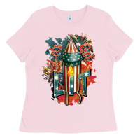 Bubblegum Pink Let's get lit Ladies Tee - FaDigitalArtStudio